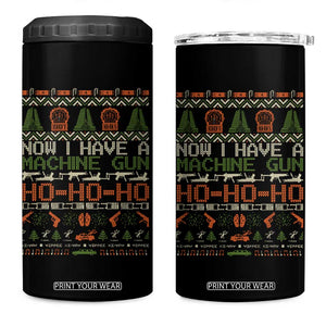 Now I Have A Machine Gun 4 in 1 Can Cooler Tumbler Christmas 90s Movie Ugly Xmas TS10 One Size: 16 oz Black Print Your Wear