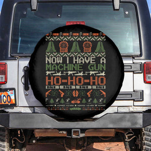 Now I Have A Machine Gun Spare Tire Cover Christmas 90s Movie Ugly Xmas TS10 No hole Black Print Your Wear