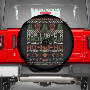 Now I Have A Machine Gun Spare Tire Cover Christmas 90s Movie Ugly Xmas TS10 Black Print Your Wear