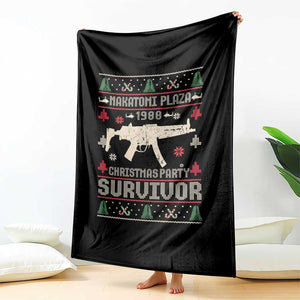 Nakatomi Plaza Christmas Party Throw Blanket Funny 80's Die Movie 1988 Ugly Christmas TS10 Print Your Wear