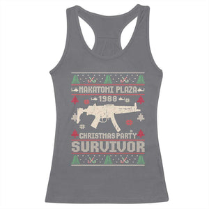 Nakatomi Plaza Christmas Party Racerback Tank Top Funny 80's Die Movie 1988 Ugly Christmas TS10 Charcoal Print Your Wear