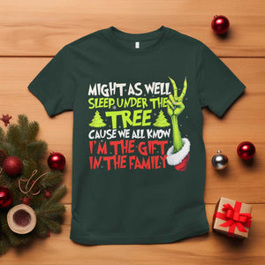 Funny Christmas T Shirt I'm The Gift Kids Pajamas Girls Boys TS10 Dark Forest Green Print Your Wear