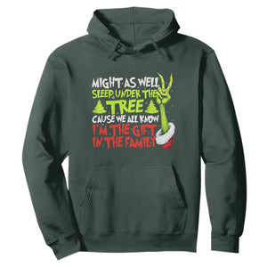 Funny Christmas Hoodie I'm The Gift Kids Pajamas Girls Boys TS10 Dark Forest Green Print Your Wear