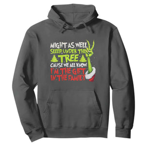 Funny Christmas Hoodie I'm The Gift Kids Pajamas Girls Boys TS10 Dark Heather Print Your Wear