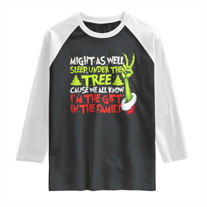 Funny Christmas Raglan Shirt I'm The Gift Kids Pajamas Girls Boys TS10 Black White Print Your Wear