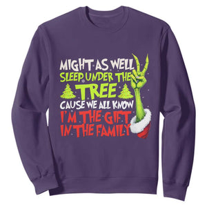Funny Christmas Sweatshirt I'm The Gift Kids Pajamas Girls Boys TS10 Purple Print Your Wear