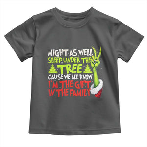 Funny Christmas Toddler T Shirt I'm The Gift Kids Pajamas Girls Boys TS10 Dark Heather Print Your Wear