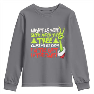 Funny Christmas Youth Sweatshirt I'm The Gift Kids Pajamas Girls Boys TS10 Charcoal Print Your Wear