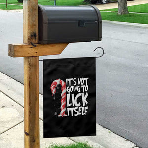 Funny Dirty Christmas Garden Flag It's Not Going To Lick Itself Adult Humor Cringe Candy Cane TS10 Print Your Wear