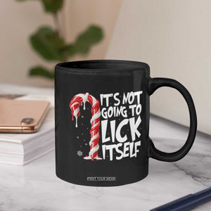 Funny Dirty Christmas Coffee Mug It's Not Going To Lick Itself Adult Humor Cringe Candy Cane TS10 Print Your Wear