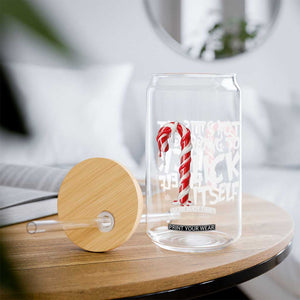 Funny Dirty Christmas Glass Can It's Not Going To Lick Itself Adult Humor Cringe Candy Cane TS10 Print Your Wear
