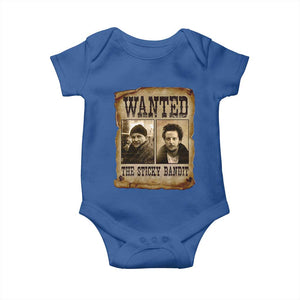Funny Christmas Movie Baby Onesie Wanted Sticky Bandit Merry Xmas Ya Filthy Animal TS10 Royal Blue Print Your Wear