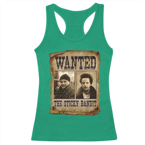 Funny Christmas Movie Racerback Tank Top Wanted Sticky Bandit Merry Xmas Ya Filthy Animal TS10 Irish Green Print Your Wear