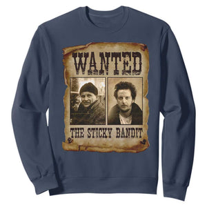 Funny Christmas Movie Sweatshirt Wanted Sticky Bandit Merry Xmas Ya Filthy Animal TS10 Navy Print Your Wear