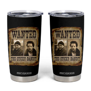 Funny Christmas Movie Tumbler Cup Wanted Sticky Bandit Merry Xmas Ya Filthy Animal TS10 Black Print Your Wear