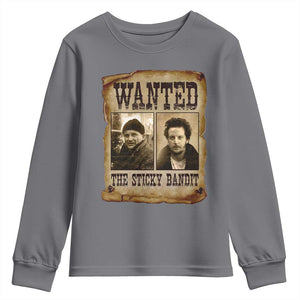 Funny Christmas Movie Youth Sweatshirt Wanted Sticky Bandit Merry Xmas Ya Filthy Animal TS10 Charcoal Print Your Wear