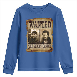 Funny Christmas Movie Youth Sweatshirt Wanted Sticky Bandit Merry Xmas Ya Filthy Animal TS10 Royal Blue Print Your Wear