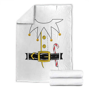 Christmas Elf Costume Throw Blanket Holiday Costume Funny Christmas Gift TS10 White Print Your Wear