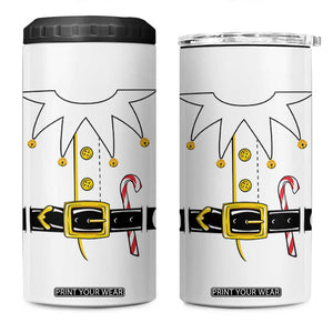 Christmas Elf Costume 4 in 1 Can Cooler Tumbler Holiday Costume Funny Christmas Gift TS10 One Size: 16 oz White Print Your Wear
