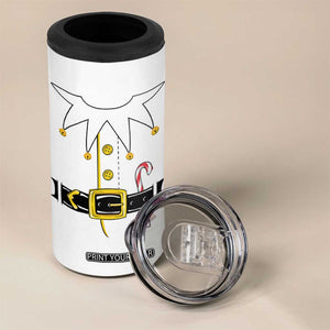 Christmas Elf Costume 4 in 1 Can Cooler Tumbler Holiday Costume Funny Christmas Gift TS10 Print Your Wear