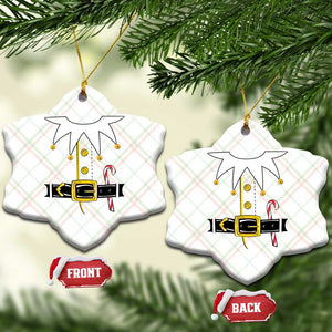 Christmas Elf Costume Ceramic Ornament Holiday Costume Funny Christmas Gift TS10 Print Your Wear