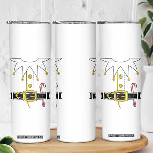 Christmas Elf Costume Skinny Tumbler Holiday Costume Funny Christmas Gift TS10 Print Your Wear