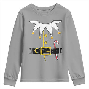 Christmas Elf Costume Youth Sweatshirt Holiday Costume Funny Christmas Gift TS10 Sport Gray Print Your Wear