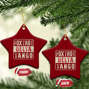 Subtle FDT Ceramic Ornament Foxtrots Delta Tangos TS10 Print Your Wear