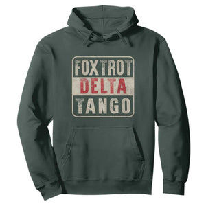 Subtle FDT Hoodie Foxtrots Delta Tangos TS10 Dark Forest Green Print Your Wear