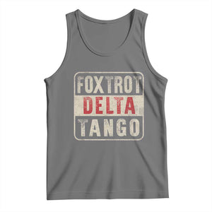Subtle FDT Tank Top Foxtrots Delta Tangos TS10 Black Heather Print Your Wear