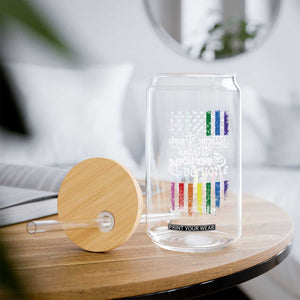 We The People Means Everyone Glass Can LGBTQ Rainbow USA Flag Gay Pride LGBT Ally TS10 Print Your Wear