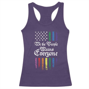We The People Means Everyone Racerback Tank Top LGBTQ Rainbow USA Flag Gay Pride LGBT Ally TS10 Purple Print Your Wear