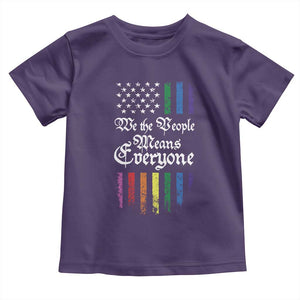 We The People Means Everyone Toddler T Shirt LGBTQ Rainbow USA Flag Gay Pride LGBT Ally TS10 Purple Print Your Wear