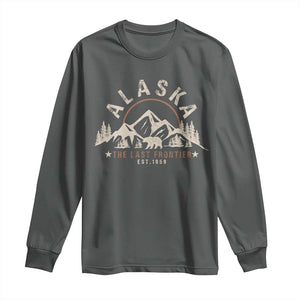 Alaska Long Sleeve Shirt Vintage Bear The Last Frontier Souvenir TS10 Dark Heather Print Your Wear