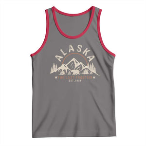 Alaska Tank Top Vintage Bear The Last Frontier Souvenir TS10 Deep Heather Red Print Your Wear