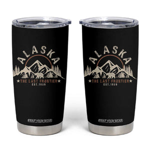 Alaska Tumbler Cup Vintage Bear The Last Frontier Souvenir TS10 Black Print Your Wear