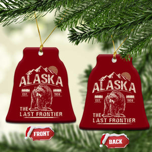 Bear Alaska The Last Frontier Ceramic Ornament Vintage Alaska Camping Hiking Mountain TS10 Print Your Wear