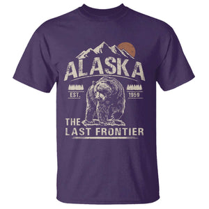 Bear Alaska The Last Frontier T Shirt Vintage Alaska Camping Hiking Mountain TS10 Purple Print Your Wear