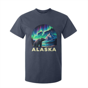 Bear Alaska T Shirt For Kid Alaskan Night Sky Northern Lights Aurora TS10 Navy Print Your Wear