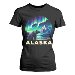 Bear Alaska T Shirt For Women Alaskan Night Sky Northern Lights Aurora TS10 Black Print Your Wear