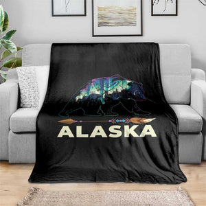 Alaska Throw Blanket Alaskan Night Sky Northern Lights Aurora Bear TS10 Print Your Wear