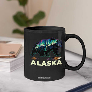 Alaska Coffee Mug Alaskan Night Sky Northern Lights Aurora Bear TS10 Print Your Wear