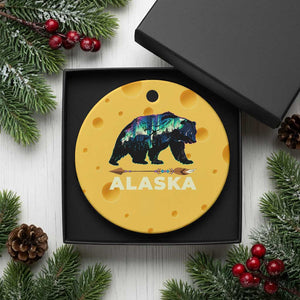 Alaska Ceramic Ornament Alaskan Night Sky Northern Lights Aurora Bear TS10 1pc Yellow Cheese Print Your Wear