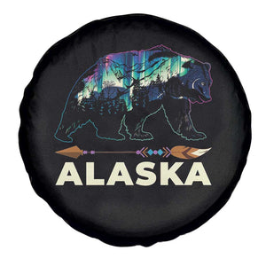Alaska Spare Tire Cover Alaskan Night Sky Northern Lights Aurora Bear TS10 Print Your Wear