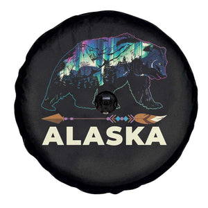 Alaska Spare Tire Cover Alaskan Night Sky Northern Lights Aurora Bear TS10 Print Your Wear