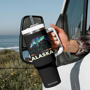 Alaska Tumbler With Handle Alaskan Night Sky Northern Lights Aurora Bear TS10 Print Your Wear