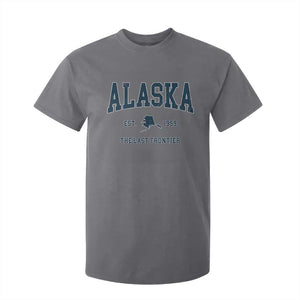 Alaska T Shirt For Kid Vintage Sports Design The Last Frontier Souvenirs TS10 Charcoal Print Your Wear