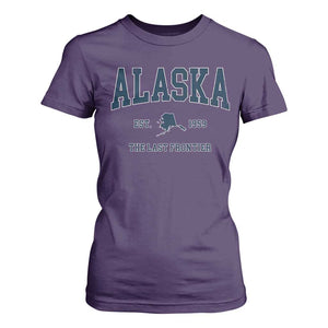 Alaska T Shirt For Women Vintage Sports Design The Last Frontier Souvenirs TS10 Purple Print Your Wear