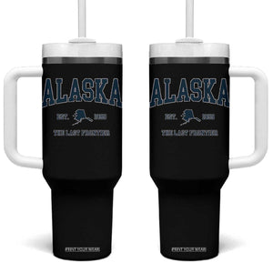 Alaska Tumbler With Handle Vintage Sports Design The Last Frontier Souvenirs TS10 One Size: 40 oz Black Print Your Wear
