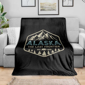Vintage Alaska The Last Frontier Throw Blanket Retro Alaskan Bear Mountain Souvenir TS10 Print Your Wear